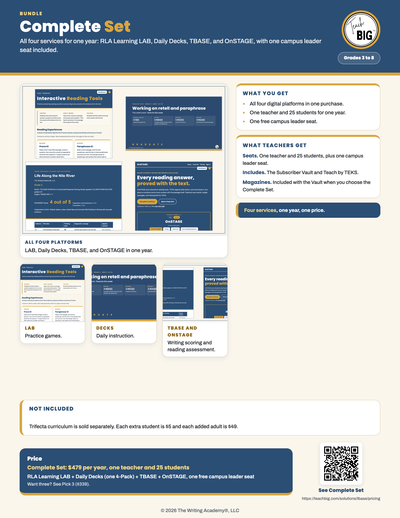 Complete Set one-page flyer preview.