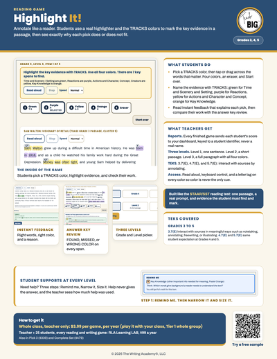 Highlight It! one-page flyer preview.