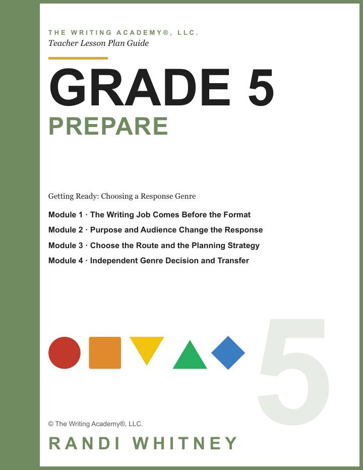 First page of Grade 5 Teacher Lesson Plans