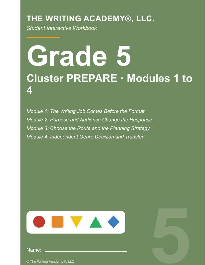First page of Grade 5 Student Interactive Workbooks