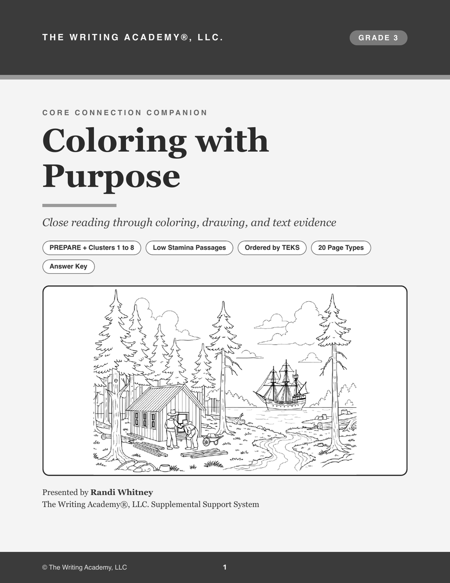 Cover of Coloring with Purpose: Grade 3