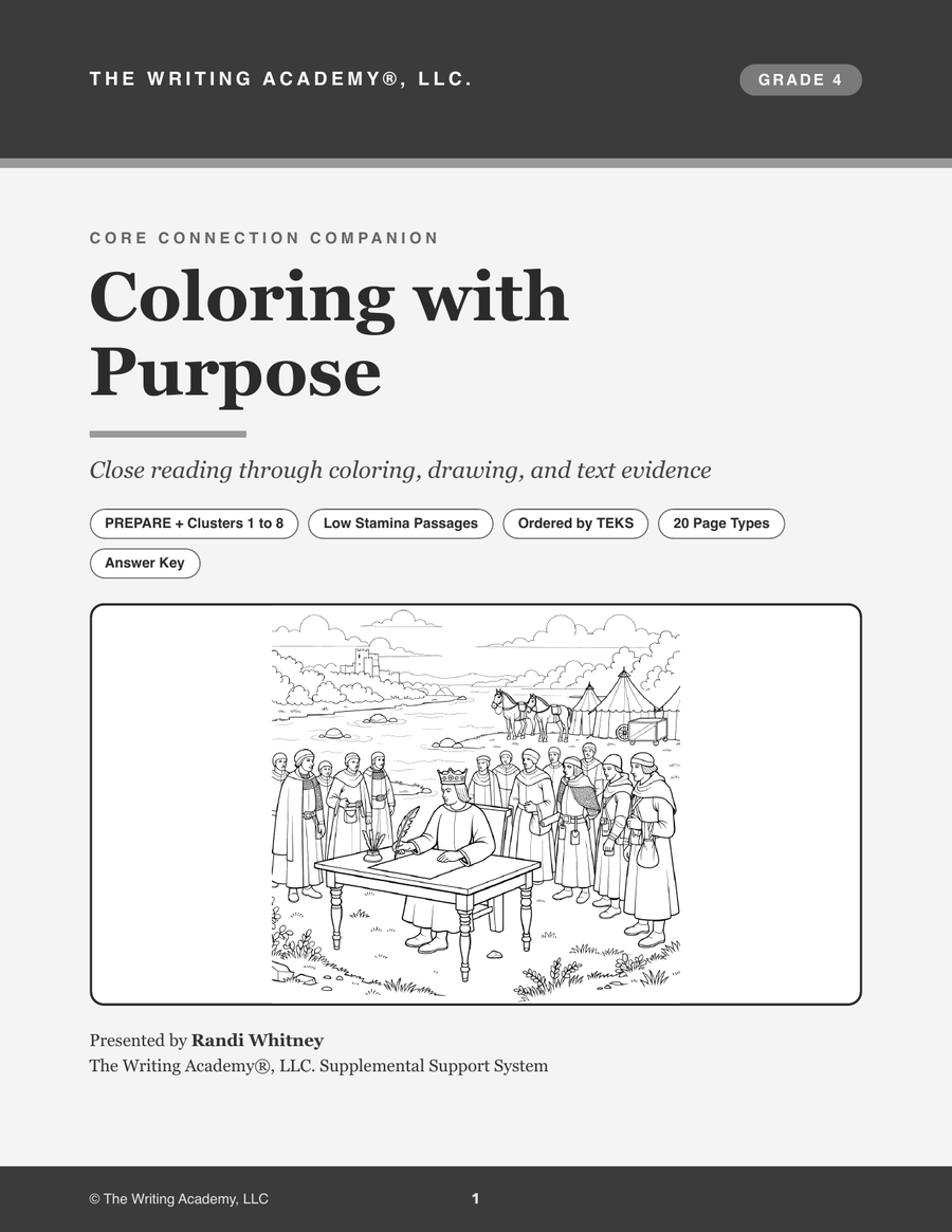 Cover of Coloring with Purpose: Grade 4