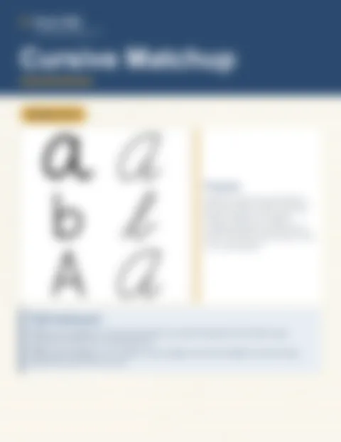 Preview of inside pages from Cursive Matchup. Select to enlarge.